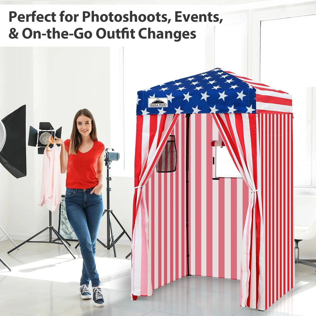 EAGLE PEAK Ultra Compact 4 ft x 4 ft Pop-Up Changing Room Canopy - Flex