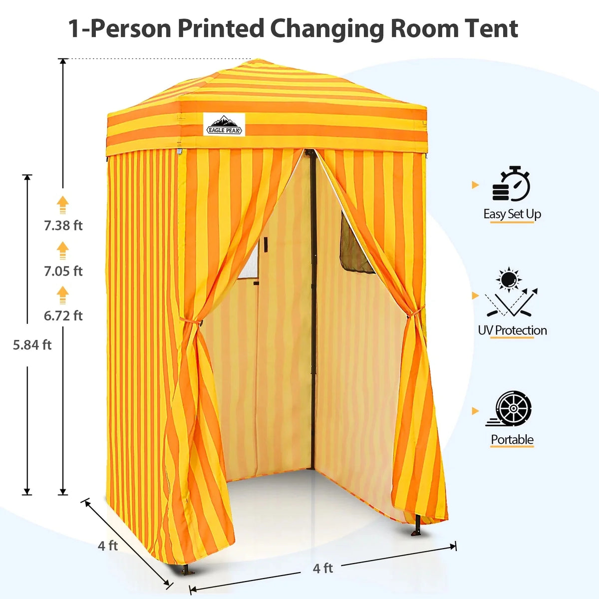 EAGLE PEAK Ultra Compact 4 ft x 4 ft Pop-Up Changing Room Canopy - Flex