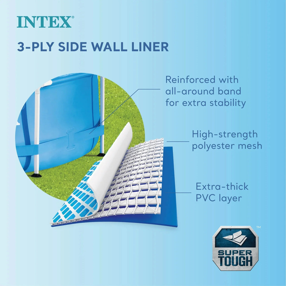 Intex Metal Frame Above Ground Swimming Pool With Filter And Cover, 12 Ft x 30 Inches - 28211EH
