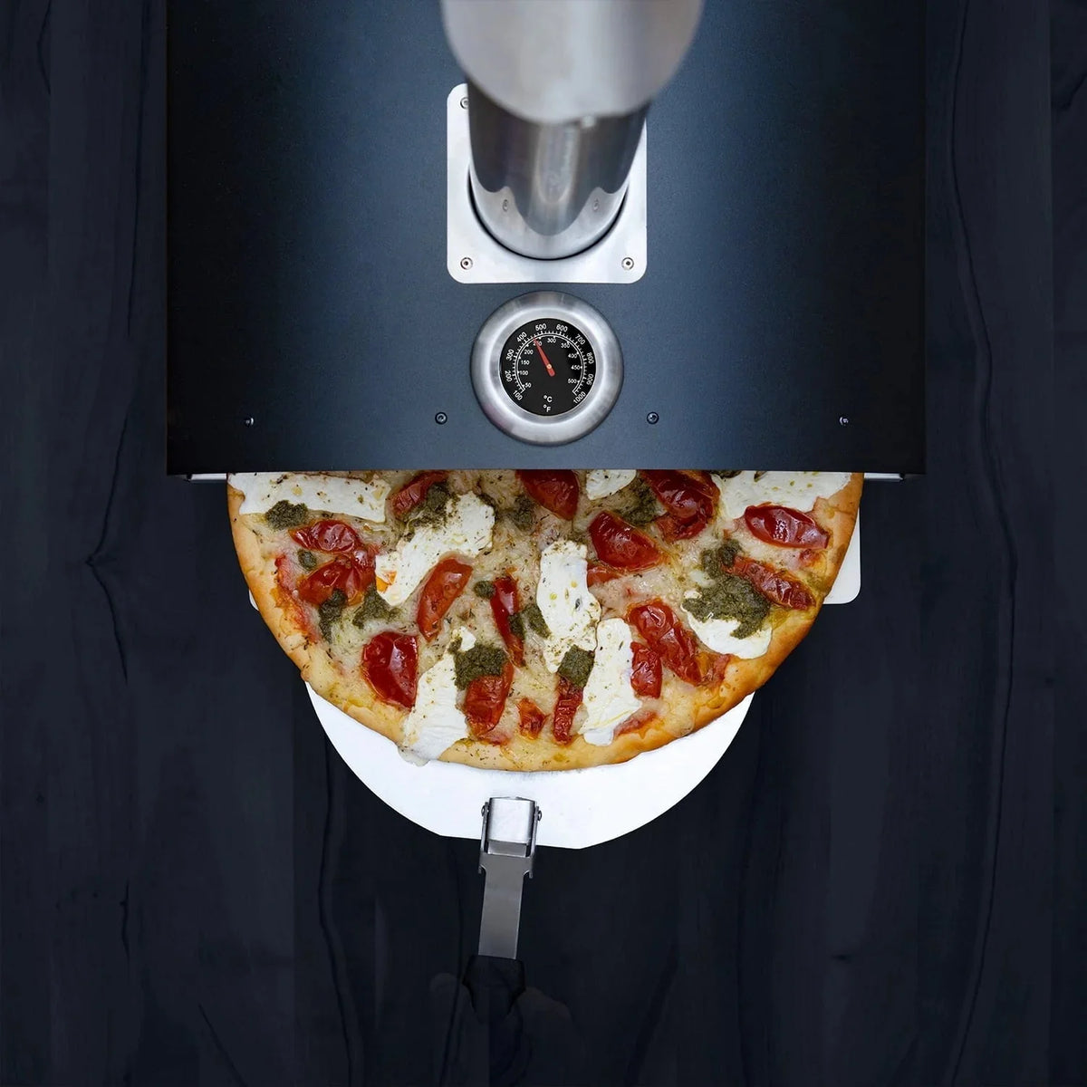 Deco Chef Outdoor Pizza And Grill Oven With 13in Pizza Stone, Black - DGPZG100BLK