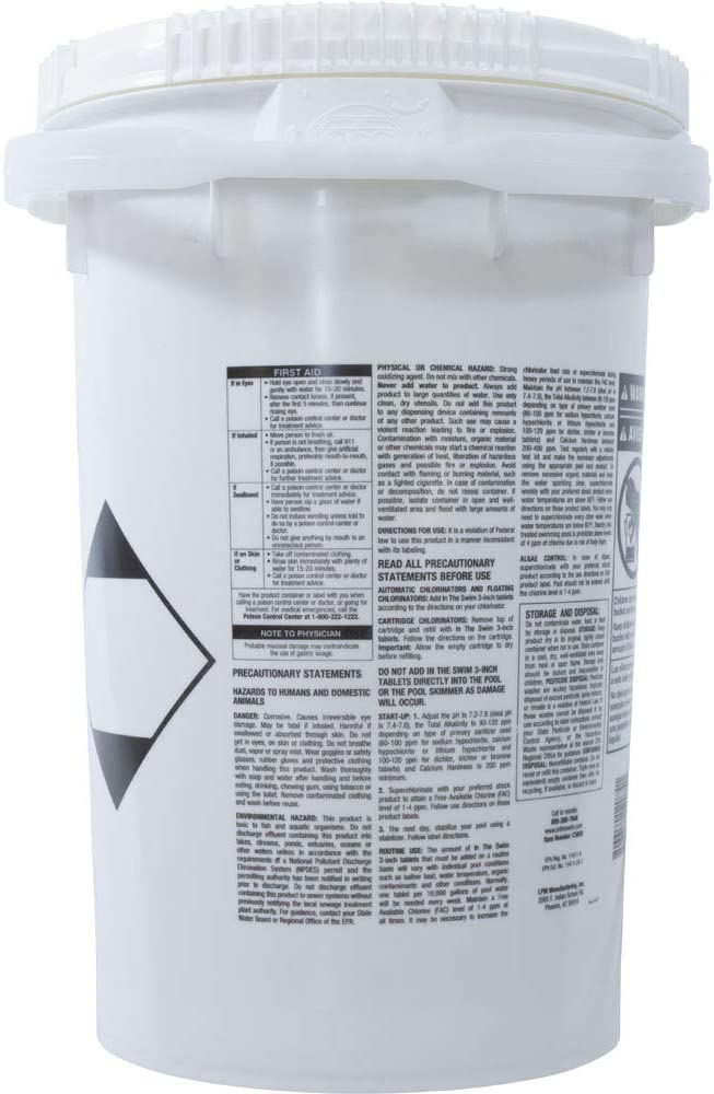 In The Swim 3-Inch Pool Chlorine Tablets, 55 lb, 90% Available Chlorine