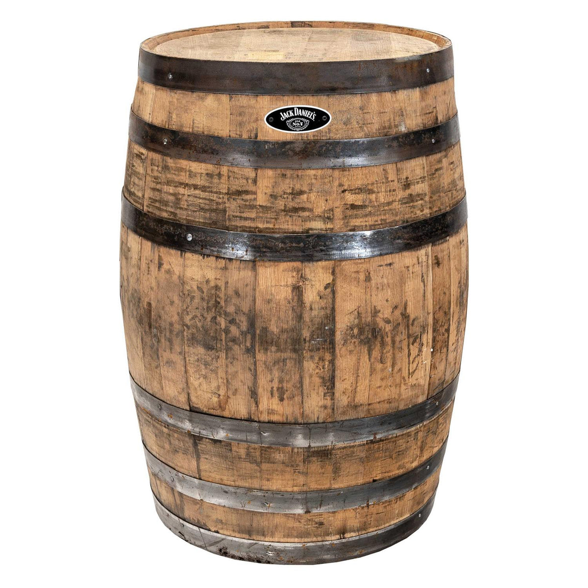 Real Wood Products Jack Daniel's Whiskey Barrel 35 in H x 26 in D, Oak, Barrel Brown - B320