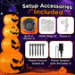 Goosiay 8ft Halloween Inflatable, Stacked Pumpkins with Witch Hat and Built-in LED Lights, Outdoor Blow up Yard Decor for Lawn, Garden, Porch and Halloween Party, Orange