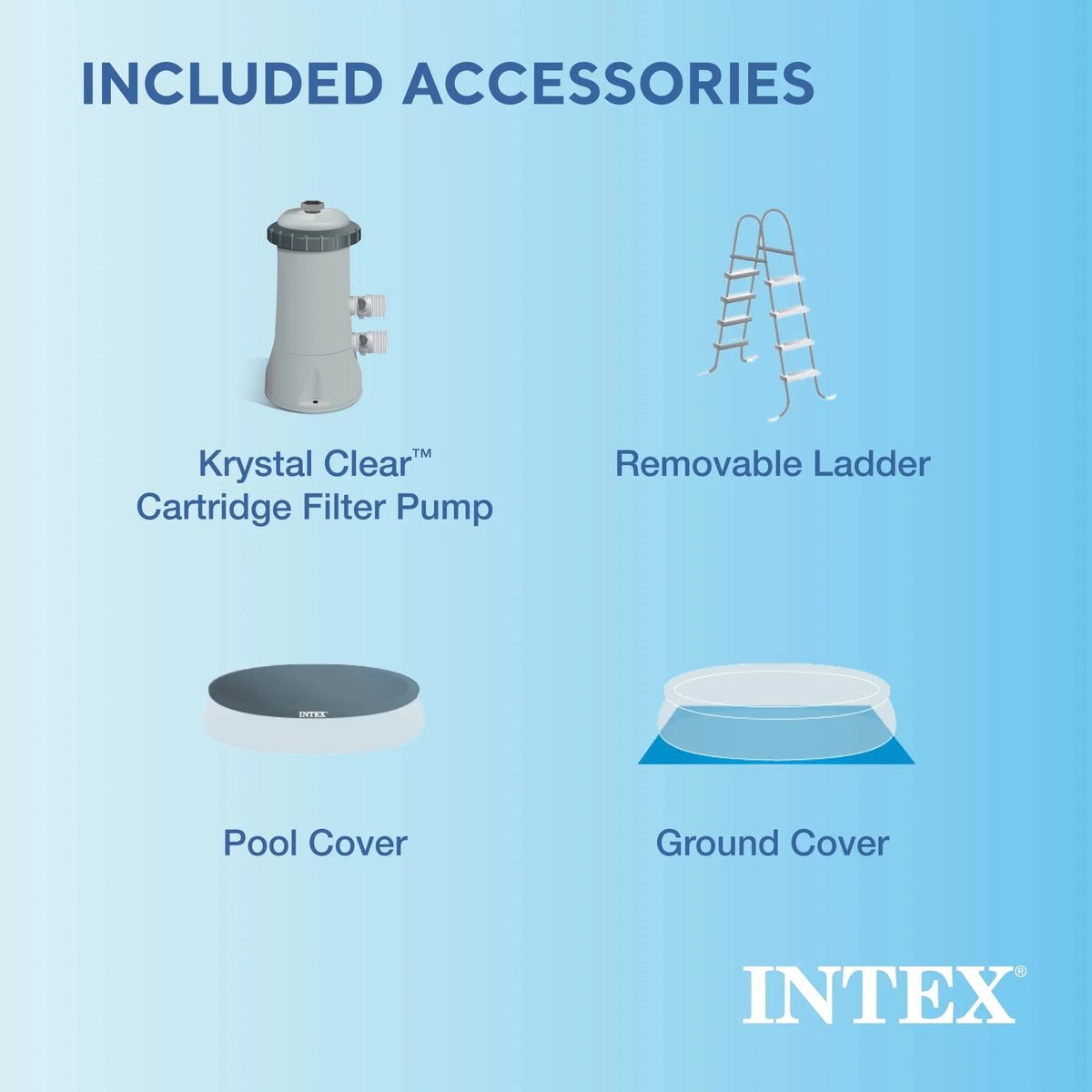 INTEX Easy Set Inflatable Round Pool, 15 ft x 48 in - Filter Pump And Accessories
