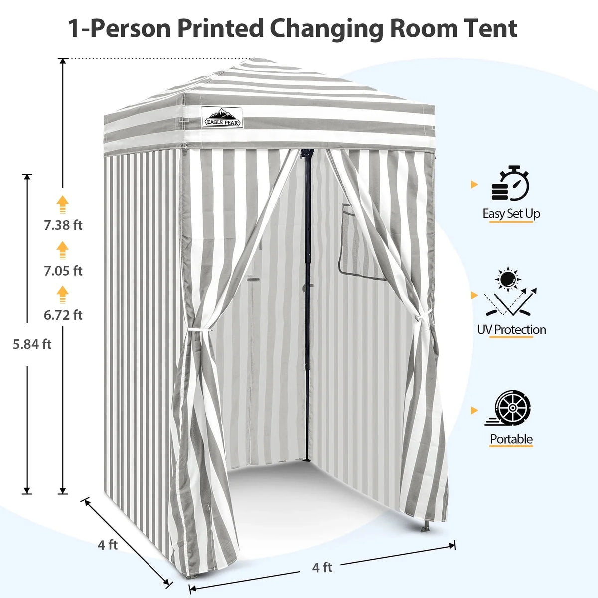 EAGLE PEAK Ultra Compact 4 ft x 4 ft Pop-Up Changing Room Canopy - Flex