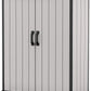 Keter Premier Tall Vertical Resin Outdoor Storage Shed With Floor And Locking Double Doors - Grey