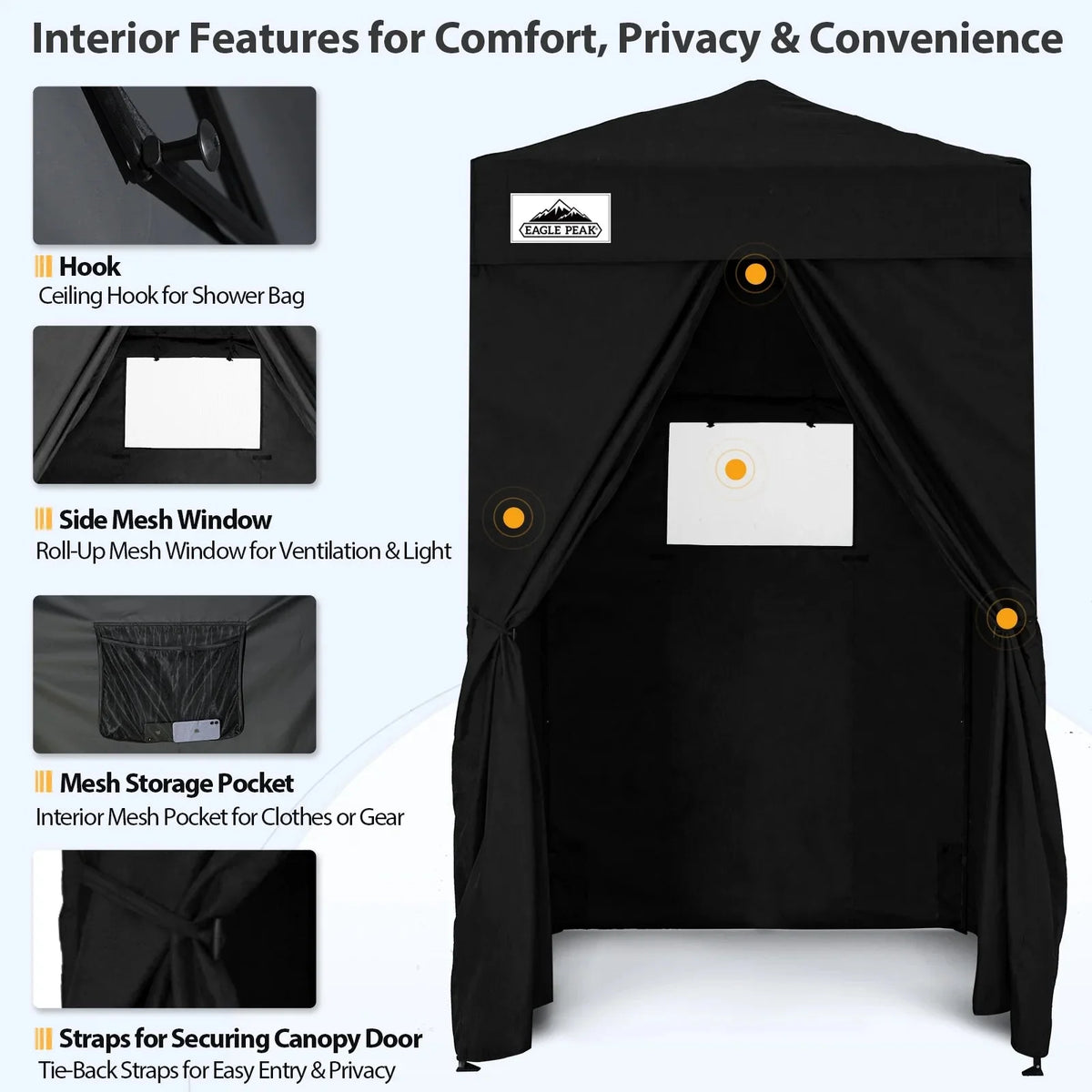 EAGLE PEAK Ultra Compact 4 ft x 4 ft Pop-Up Changing Room Canopy - Flex