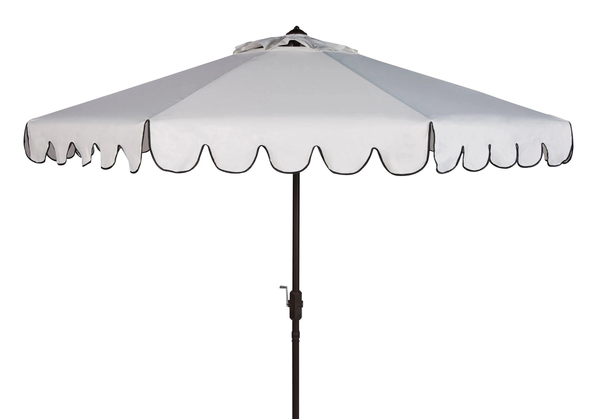 Safavieh Patio Umbrella 9' Crank Tilt Navy/White - Venice