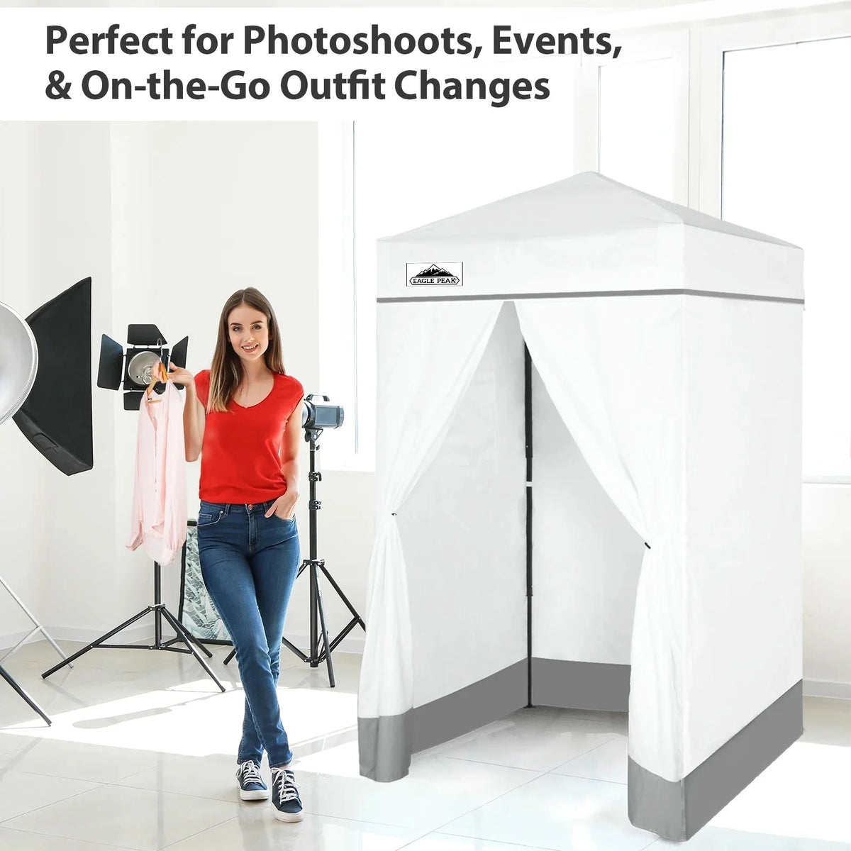 EAGLE PEAK Ultra Compact 4 ft x 4 ft Pop-Up Changing Room Canopy - Flex