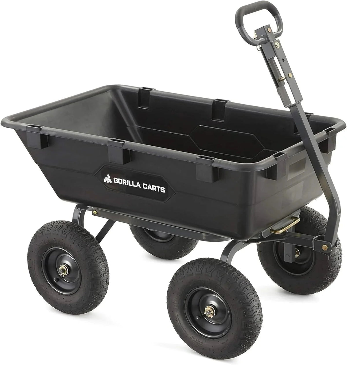 Gorilla Carts Utility Dump Wagon 6 Cubic Feet 1200 lb Capacity Black - GOR6PS