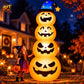 Goosiay 8ft Halloween Inflatable, Stacked Pumpkins with Witch Hat and Built-in LED Lights, Outdoor Blow up Yard Decor for Lawn, Garden, Porch and Halloween Party, Orange