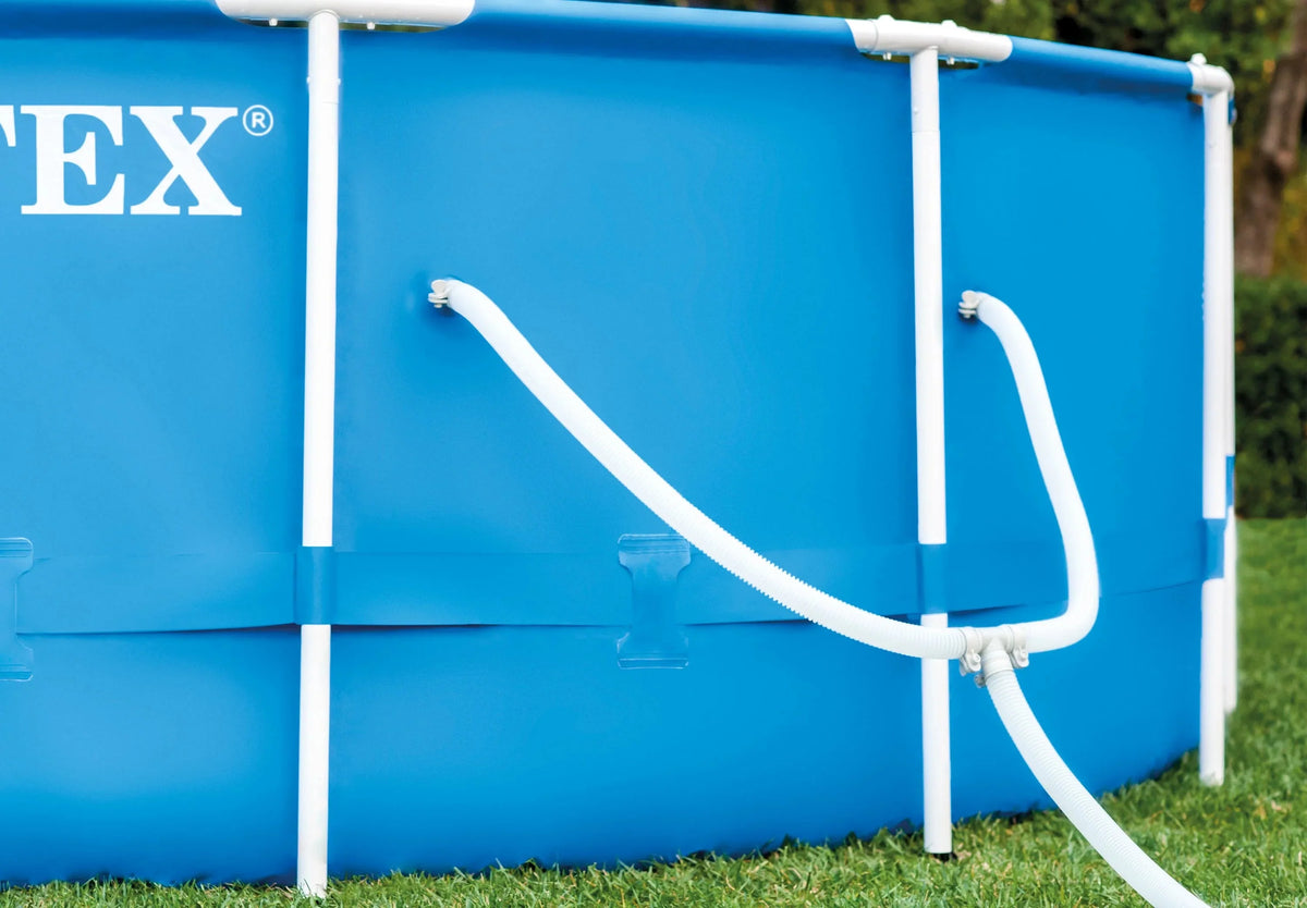 Intex Metal Frame Above Ground Swimming Pool With Filter And Cover, 12 Ft x 30 Inches - 28211EH