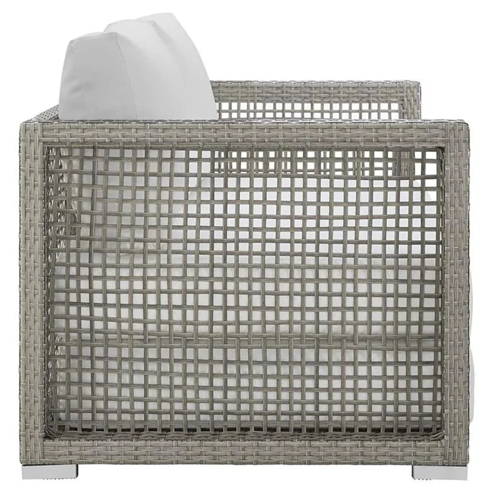 Afuera Living Wicker Patio Loveseat, Gray - 52in W x 32in D