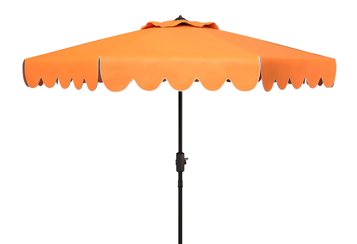 Safavieh Patio Umbrella 9' Crank Tilt Navy/White - Venice