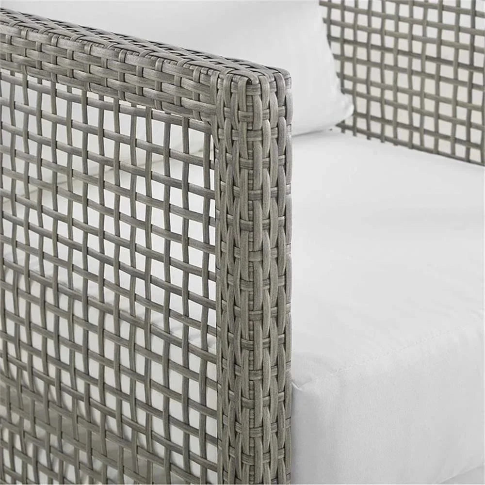 Afuera Living Wicker Patio Loveseat, Gray - 52in W x 32in D