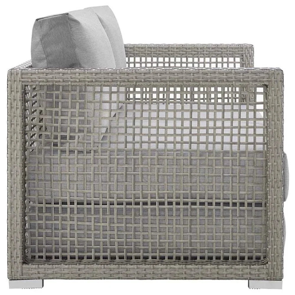 Afuera Living Wicker Patio Loveseat, Gray - 52in W x 32in D