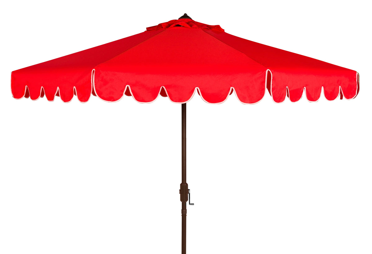 Safavieh Patio Umbrella 9' Crank Tilt Navy/White - Venice
