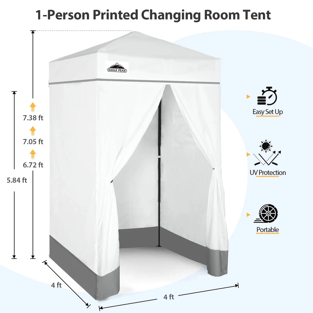 EAGLE PEAK Ultra Compact 4 ft x 4 ft Pop-Up Changing Room Canopy - Flex