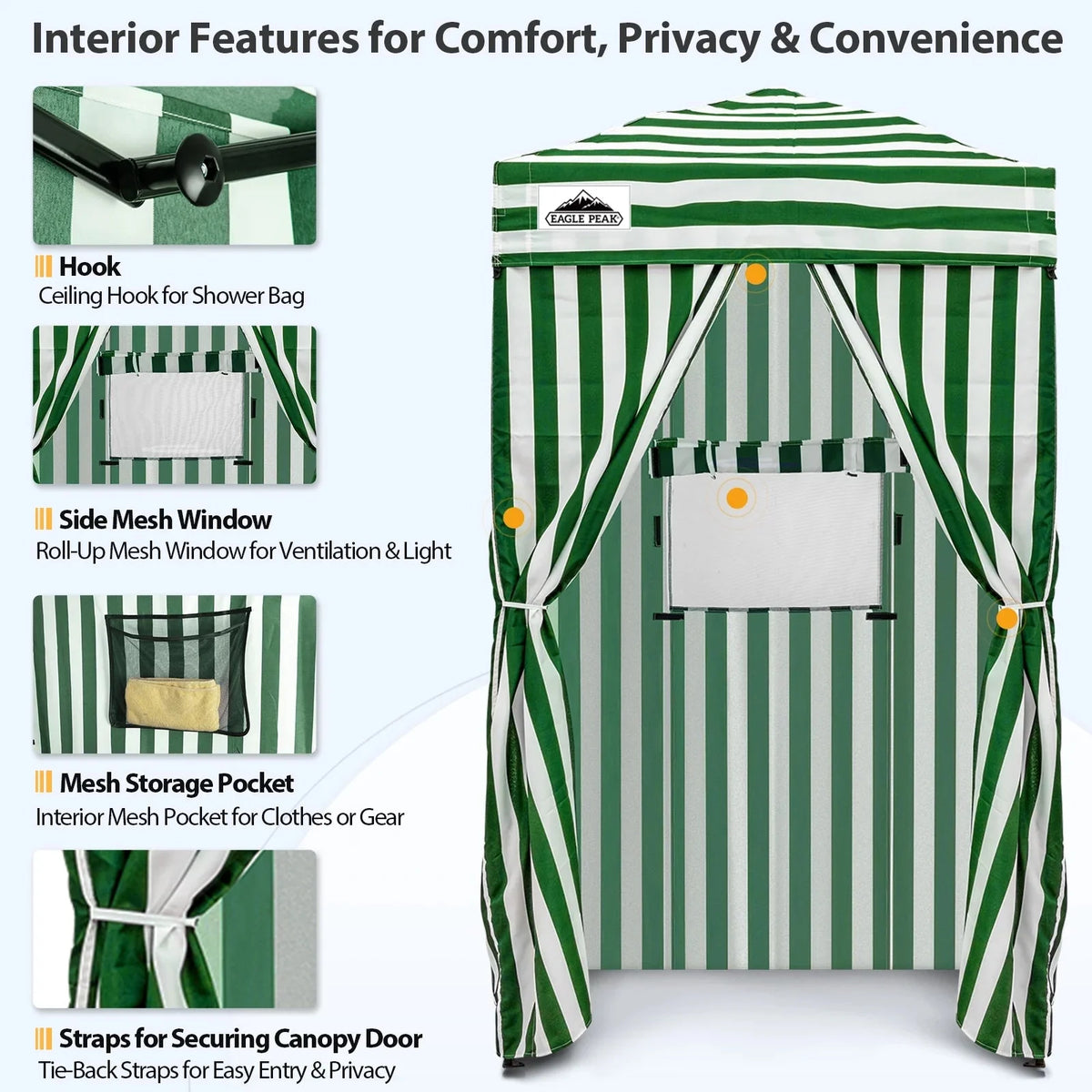 EAGLE PEAK Ultra Compact 4 ft x 4 ft Pop-Up Changing Room Canopy - Flex