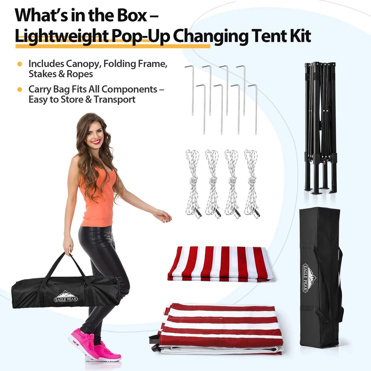 EAGLE PEAK Ultra Compact 4 ft x 4 ft Pop-Up Changing Room Canopy - Flex