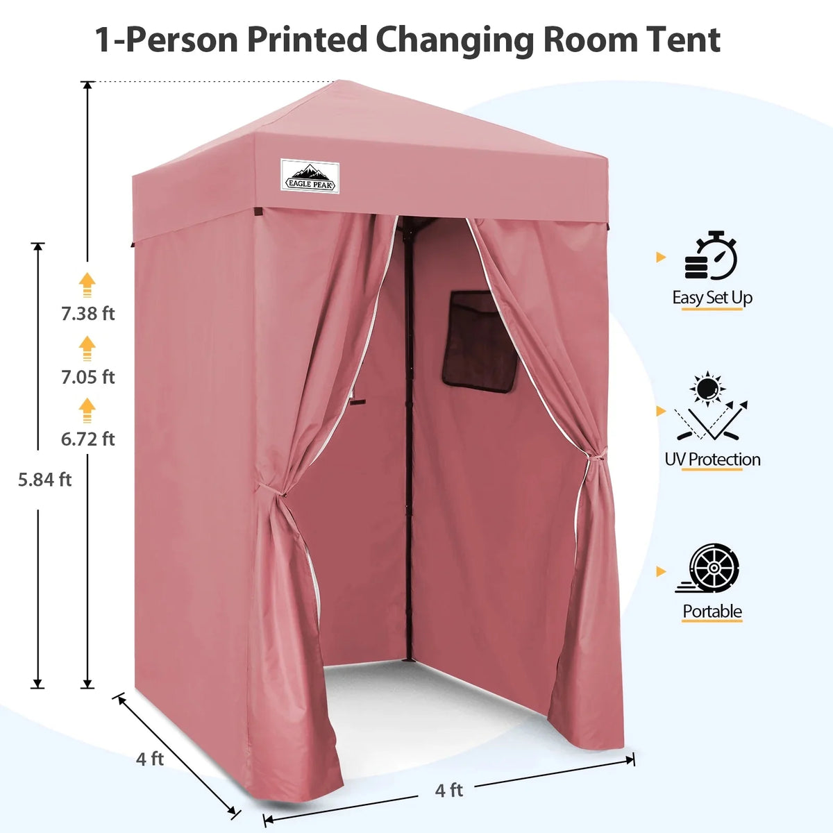 EAGLE PEAK Ultra Compact 4 ft x 4 ft Pop-Up Changing Room Canopy - Flex