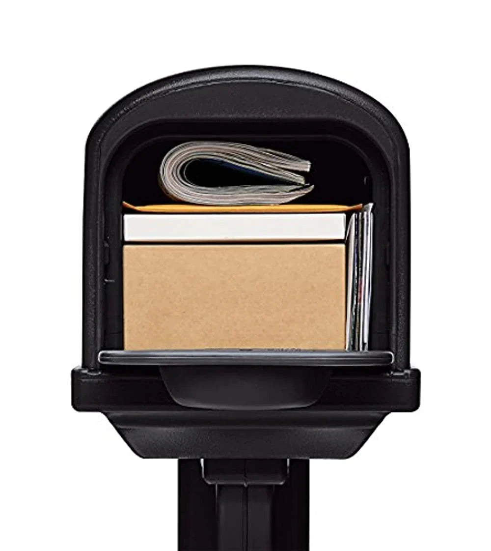 Rubbermaid Mailbox And Post Combo 49.88in X 10.13in X 20.75in Polyethylene Black