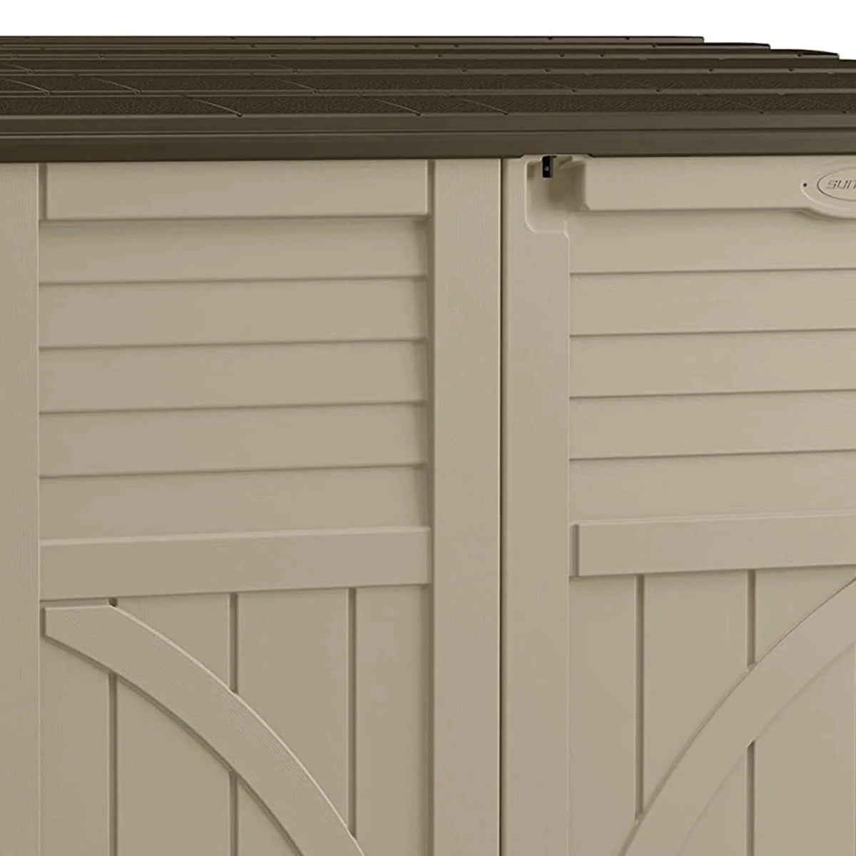 Suncast All-Weather Resin Horizontal Outdoor Storage Shed, 34 Cu. Ft., Taupe
