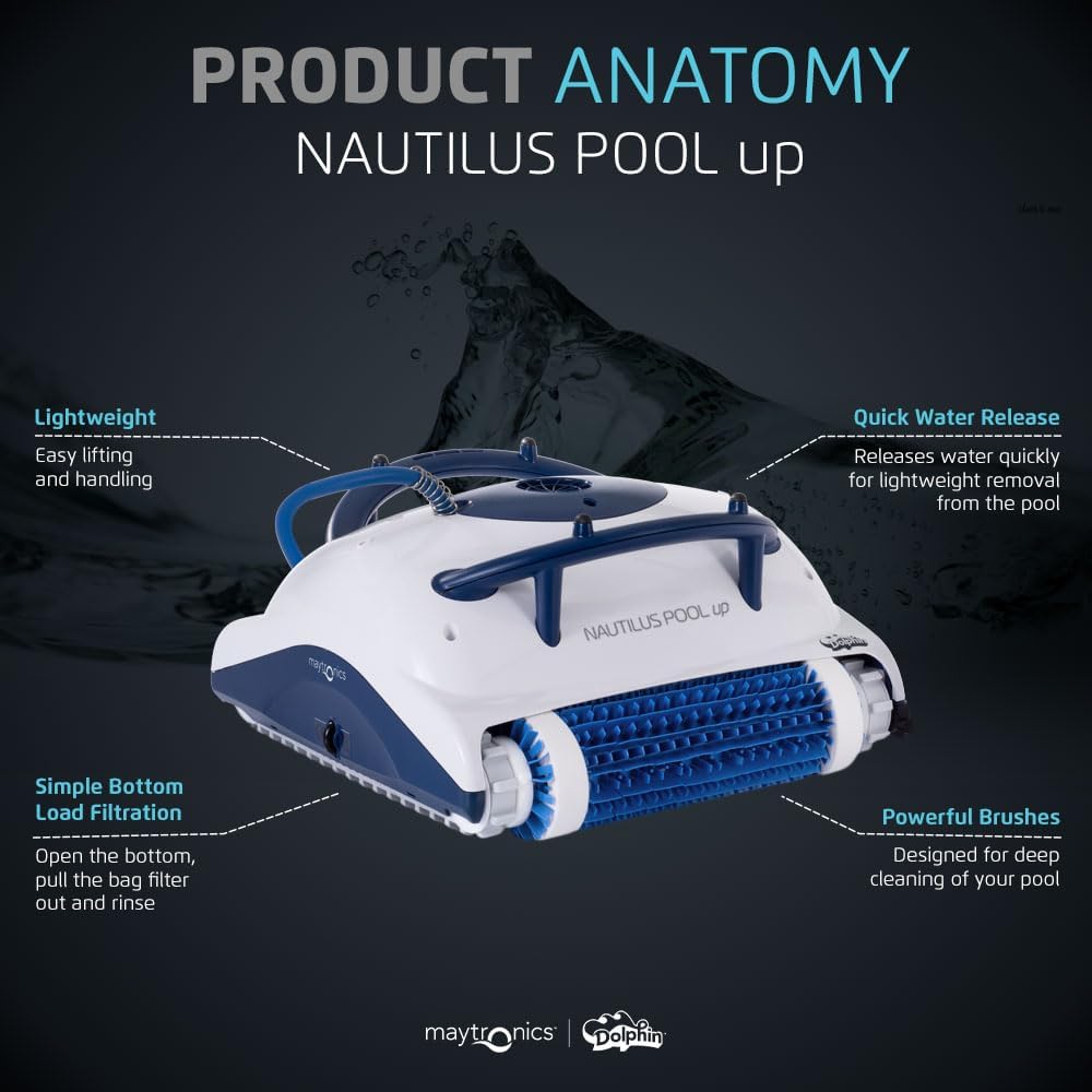 Dolphin Robotic Pool Vacuum Cleaner Up To 26 FT - Nautilus Pool-Up