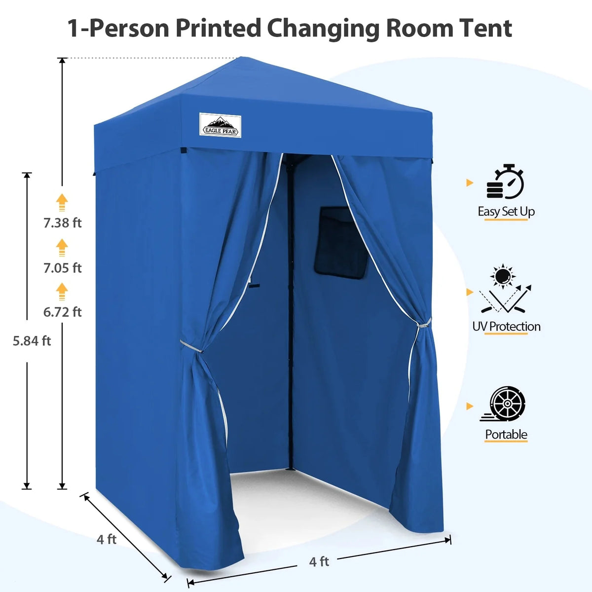 EAGLE PEAK Ultra Compact 4 ft x 4 ft Pop-Up Changing Room Canopy - Flex