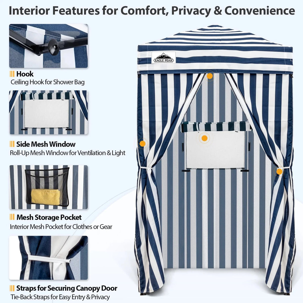 EAGLE PEAK Ultra Compact 4 ft x 4 ft Pop-Up Changing Room Canopy - Flex
