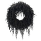 My Texas House Halloween Drapey Faux Cedar Wreath, Black, 24"