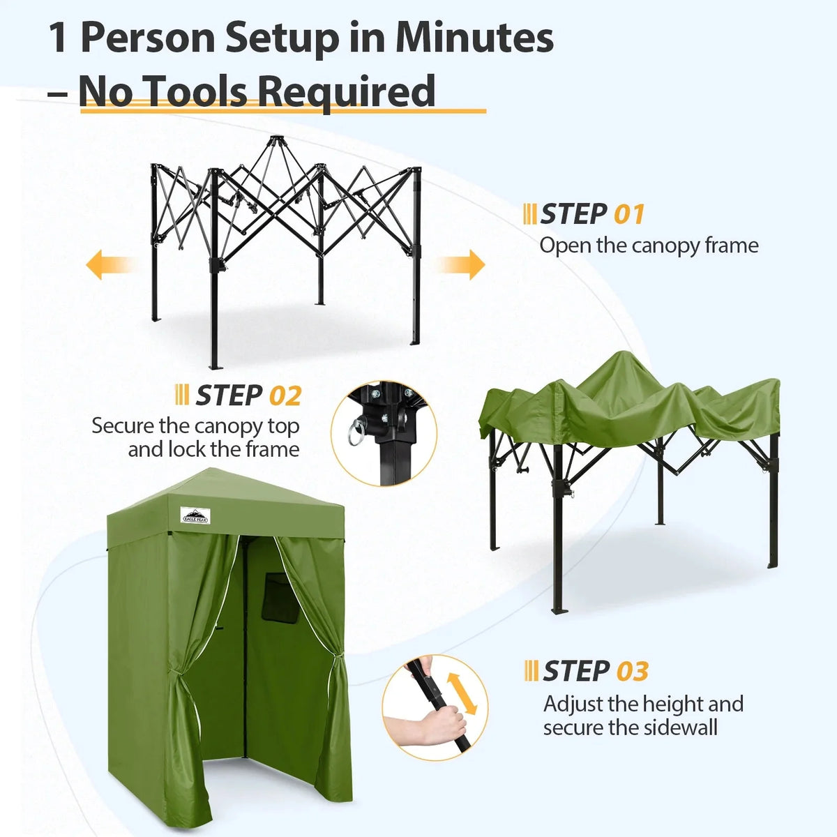 EAGLE PEAK Ultra Compact 4 ft x 4 ft Pop-Up Changing Room Canopy - Flex