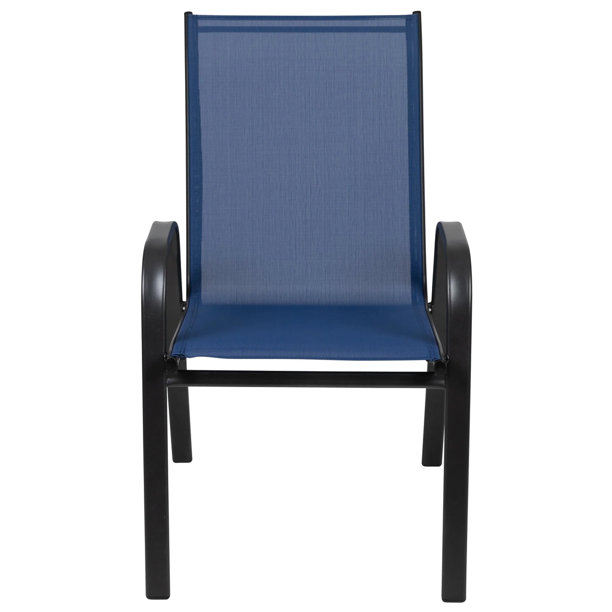 Emma + Oliver Outdoor Stack Chairs, Gray, 4 Pack, 21.25in W x 29in D x 36in H