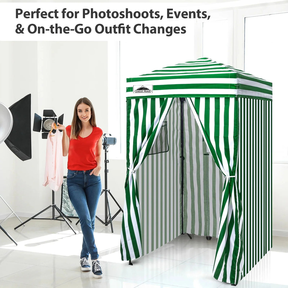 EAGLE PEAK Ultra Compact 4 ft x 4 ft Pop-Up Changing Room Canopy - Flex