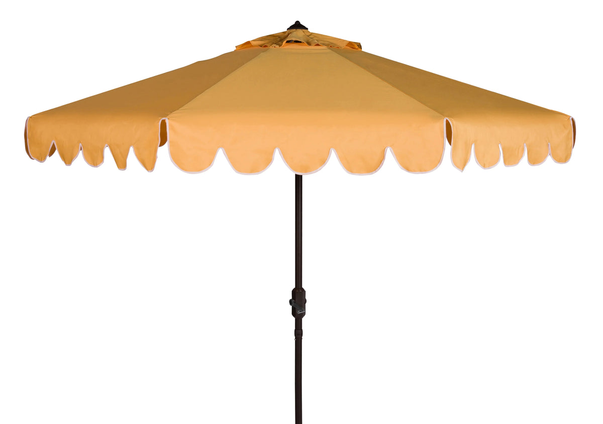 Safavieh Patio Umbrella 9' Crank Tilt Navy/White - Venice