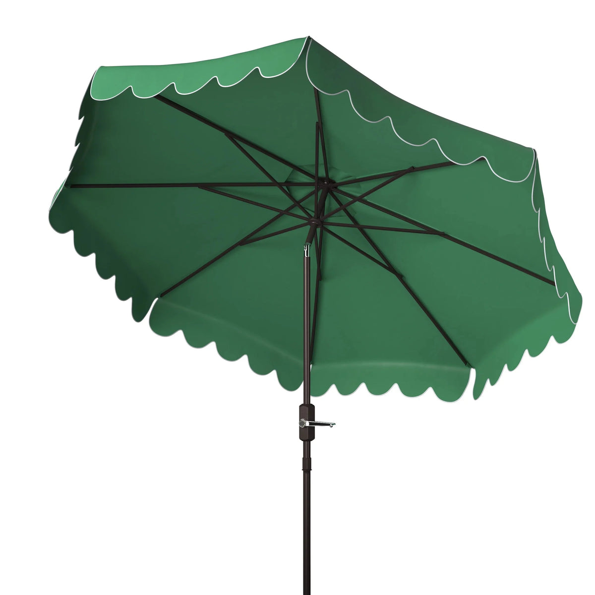 Safavieh Patio Umbrella 9' Crank Tilt Navy/White - Venice