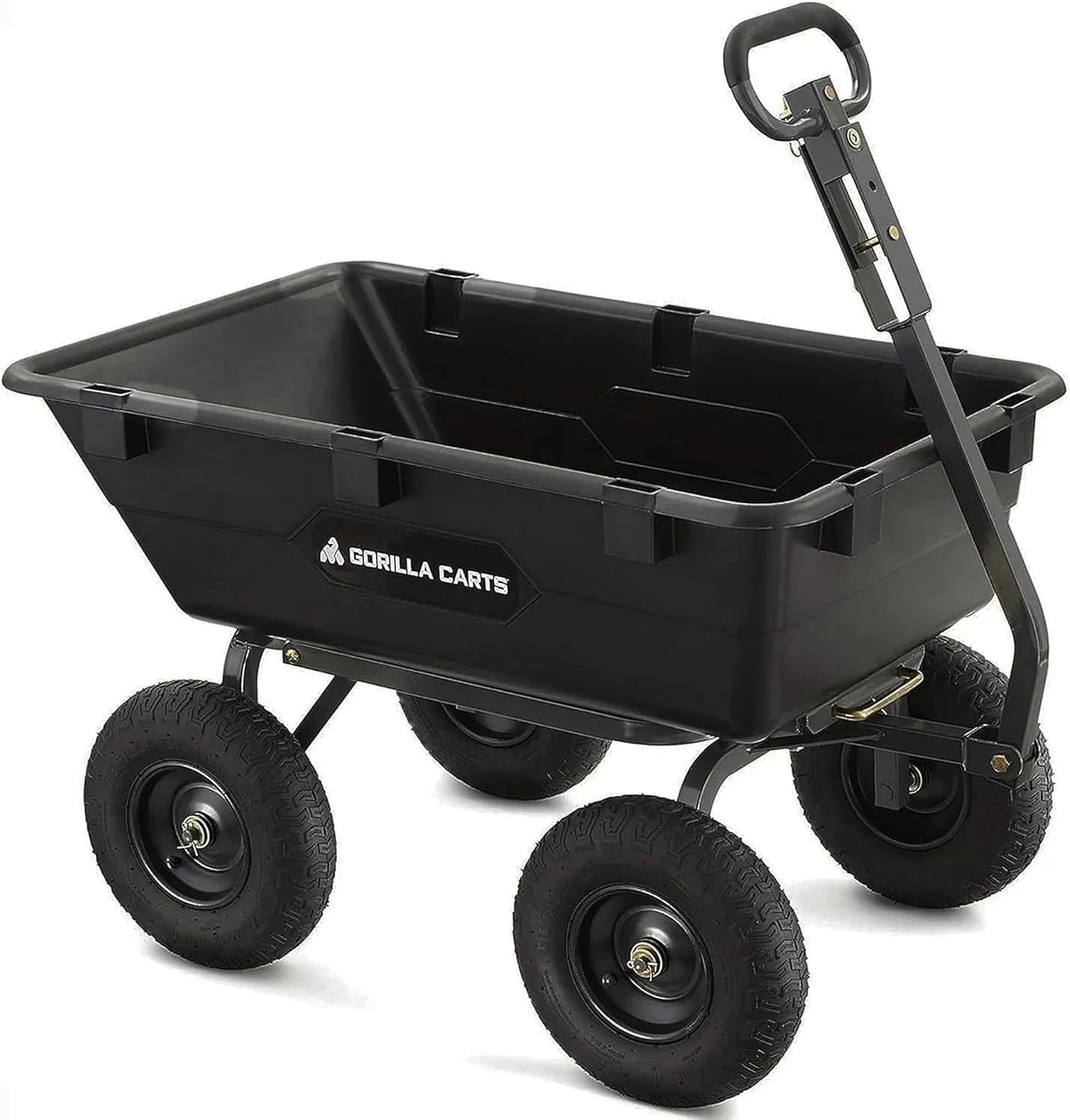 Gorilla Carts Utility Dump Wagon 6 Cubic Feet 1200 lb Capacity Black - GOR6PS