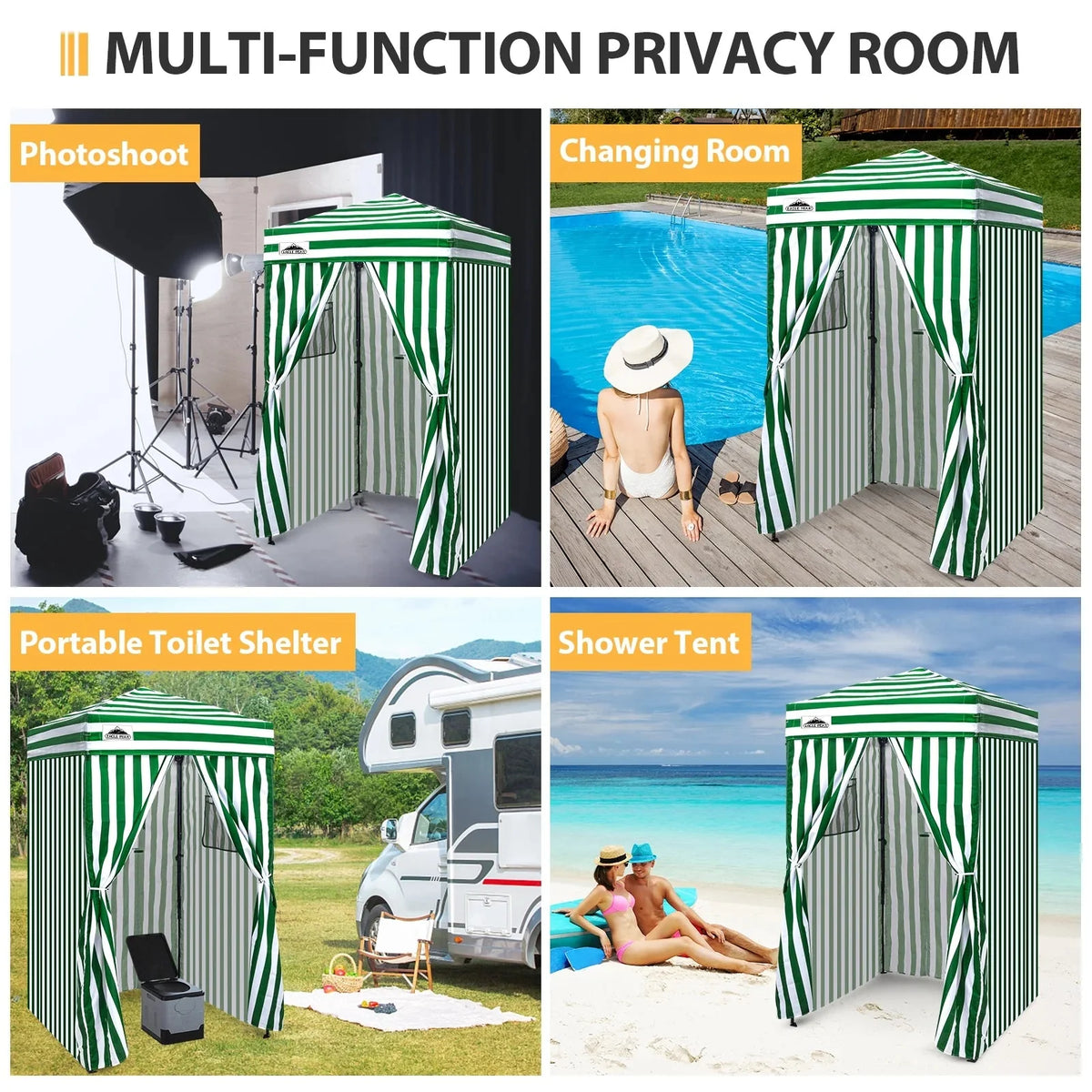 EAGLE PEAK Ultra Compact 4 ft x 4 ft Pop-Up Changing Room Canopy - Flex
