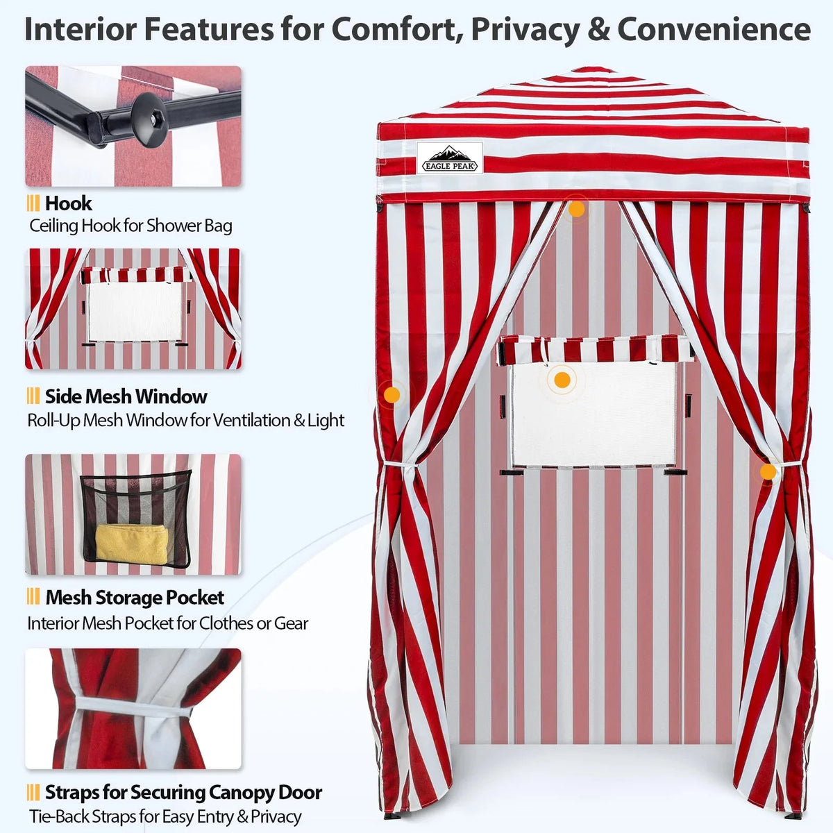 EAGLE PEAK Ultra Compact 4 ft x 4 ft Pop-Up Changing Room Canopy - Flex