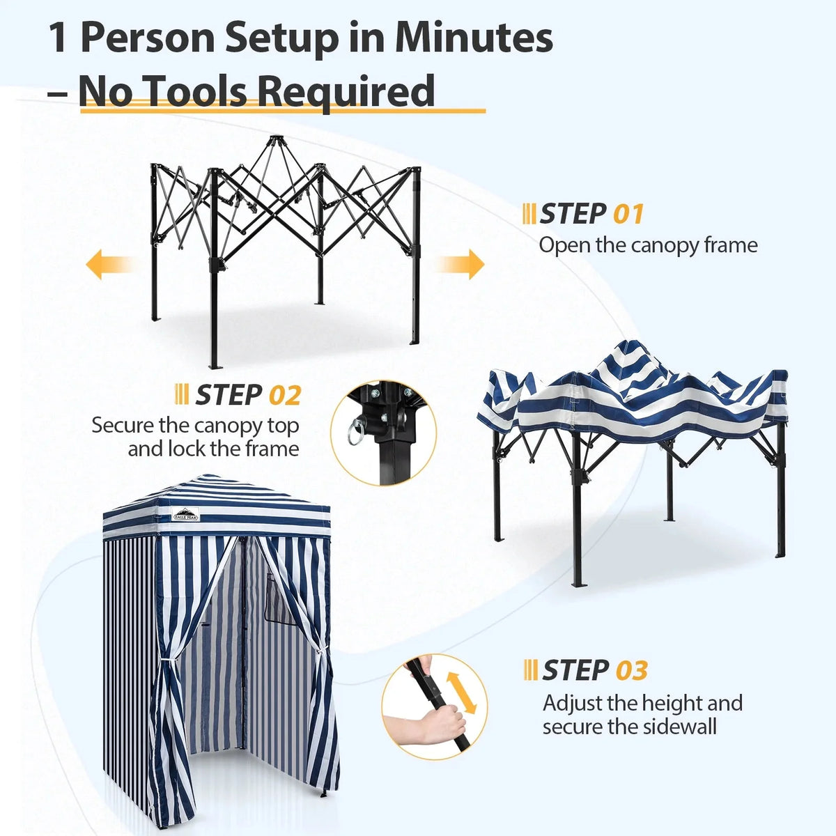 EAGLE PEAK Ultra Compact 4 ft x 4 ft Pop-Up Changing Room Canopy - Flex