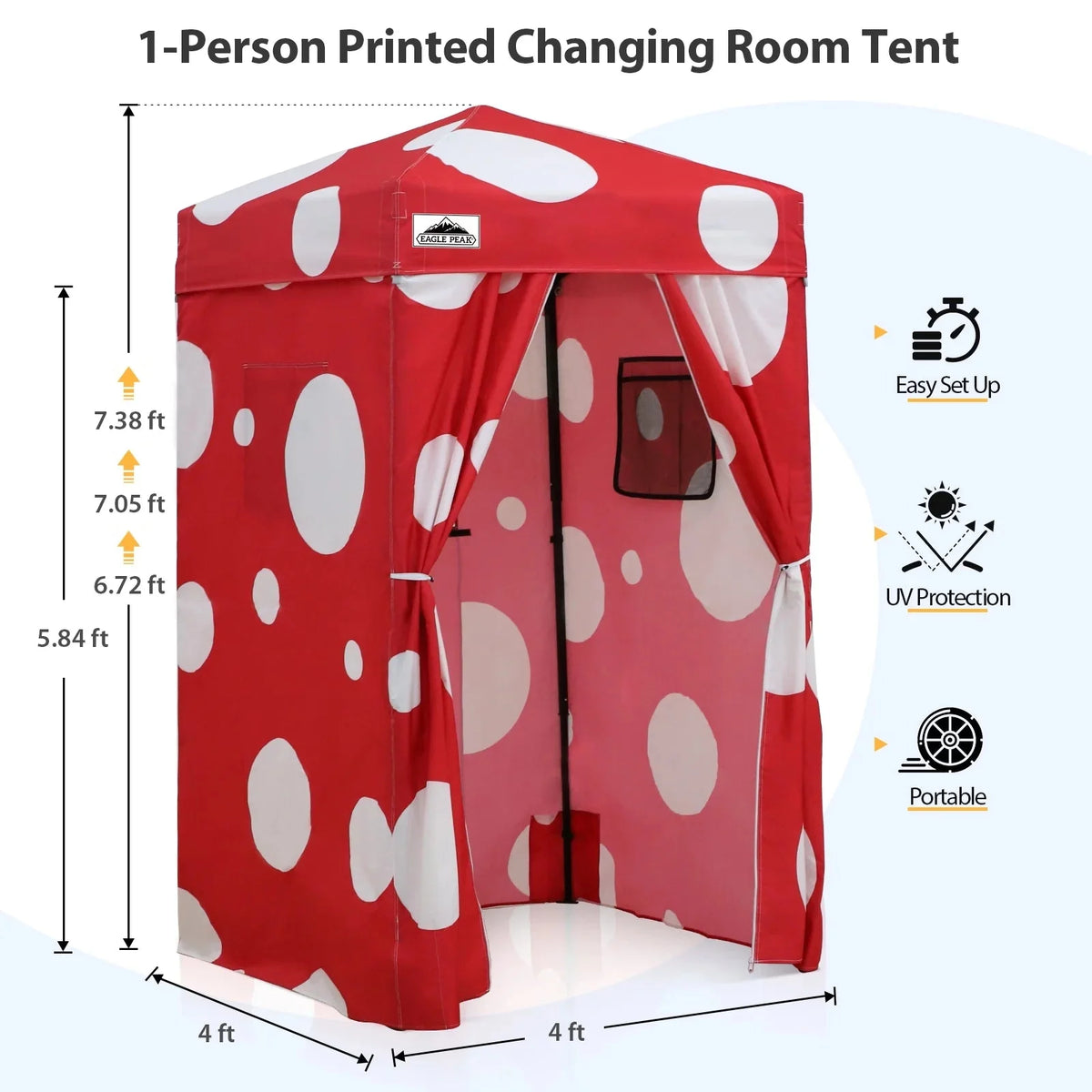 EAGLE PEAK Ultra Compact 4 ft x 4 ft Pop-Up Changing Room Canopy - Flex