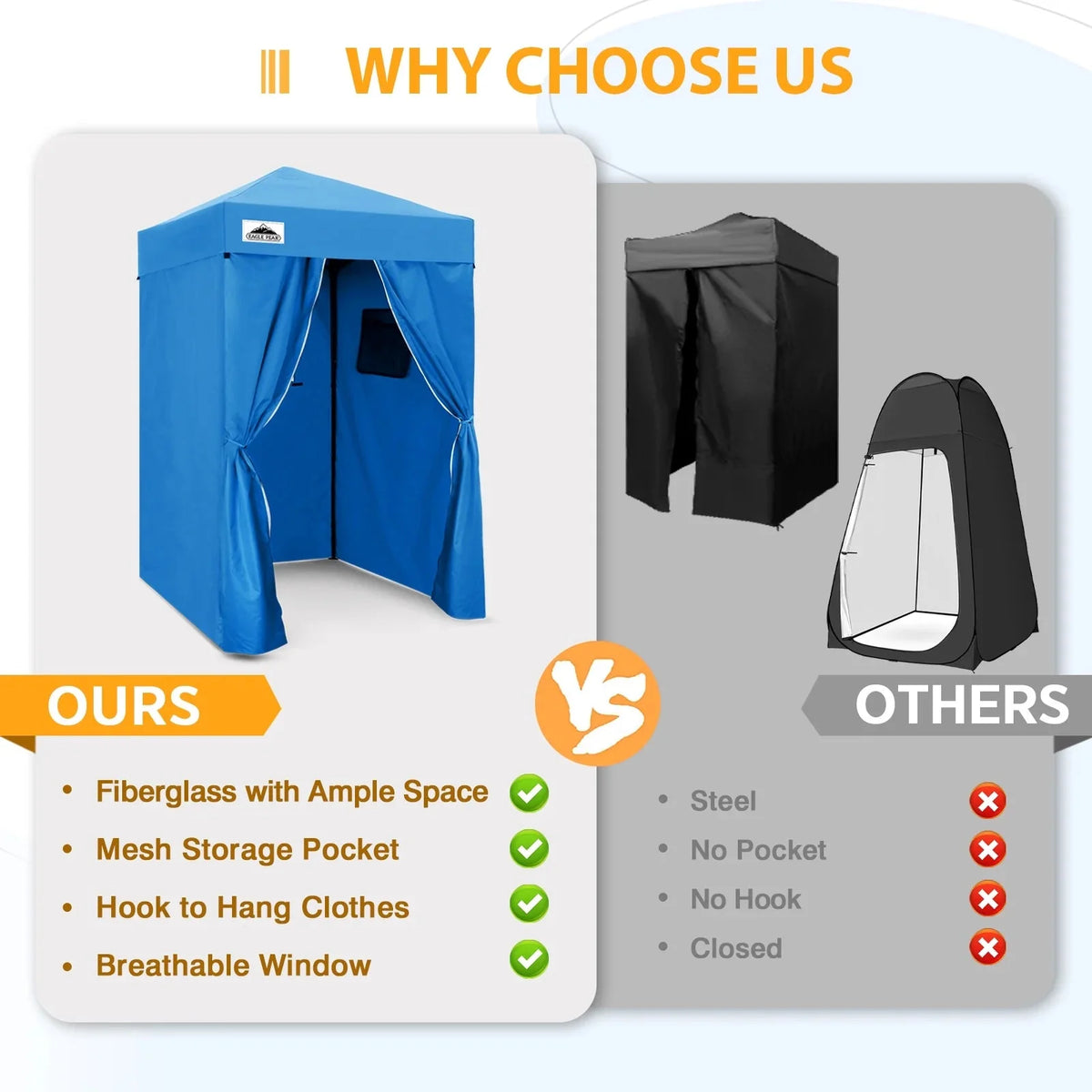 EAGLE PEAK Ultra Compact 4 ft x 4 ft Pop-Up Changing Room Canopy - Flex