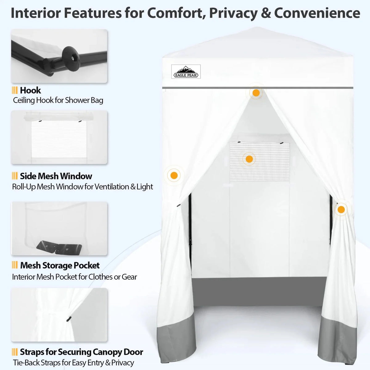 EAGLE PEAK Ultra Compact 4 ft x 4 ft Pop-Up Changing Room Canopy - Flex