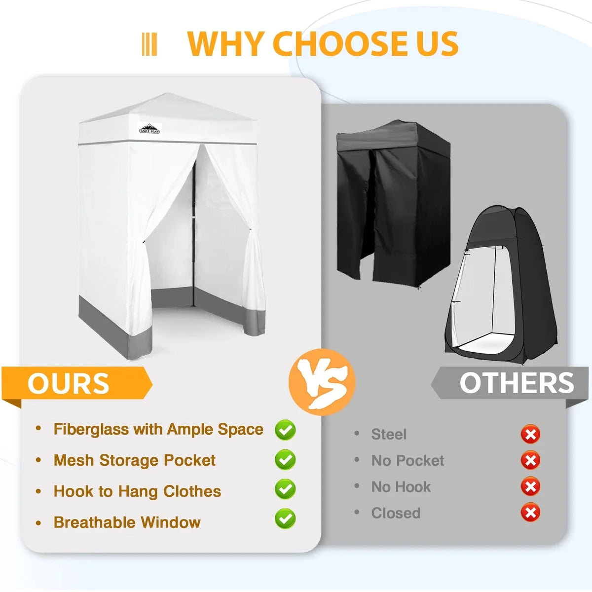 EAGLE PEAK Ultra Compact 4 ft x 4 ft Pop-Up Changing Room Canopy - Flex