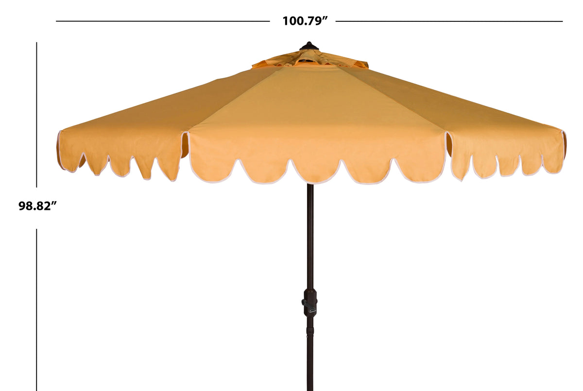 Safavieh Patio Umbrella 9' Crank Tilt Navy/White - Venice