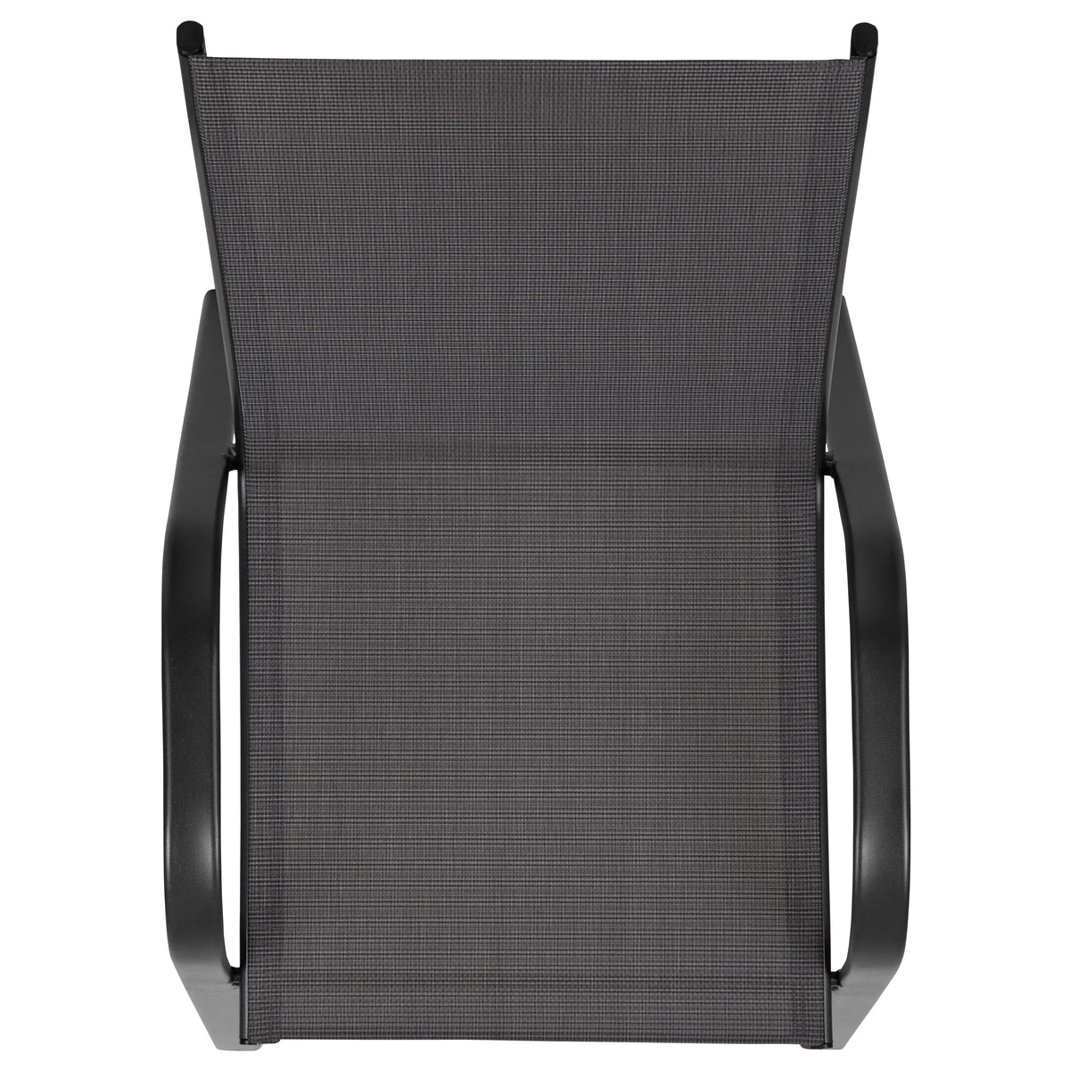 Emma + Oliver Outdoor Stack Chairs, Gray, 4 Pack, 21.25in W x 29in D x 36in H