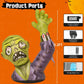 GOOSH Halloween Inflatable 5 FT Zombie Inflatable Shaking Hands, Zombie Inflatable Halloween Decorations Scary Halloween Blow Ups with LED Lights, Halloween Inflatables for Holiday/Party