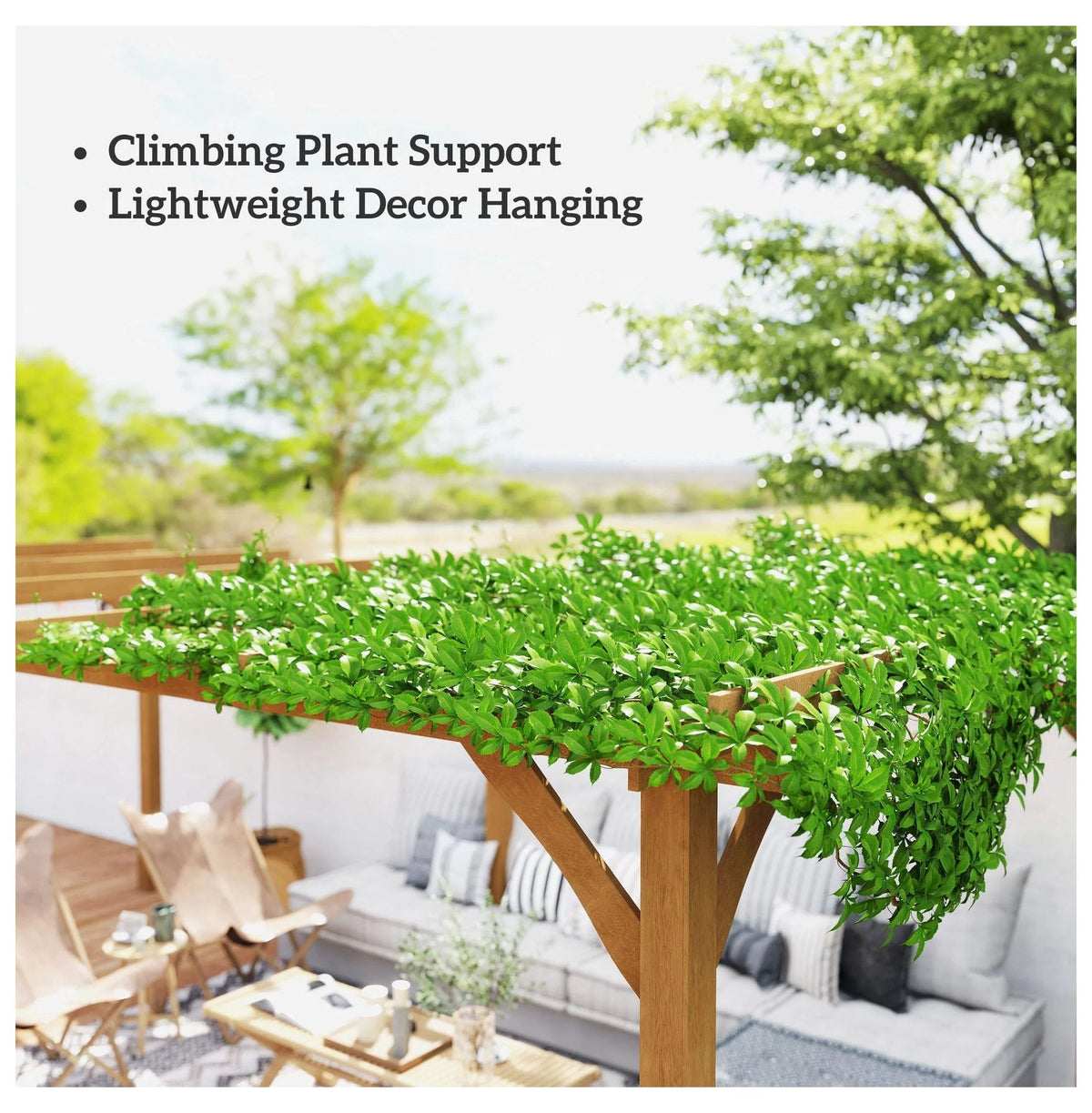 Wood Pergola 20 x 10 ft Dark Brown