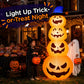 Goosiay 8ft Halloween Inflatable, Stacked Pumpkins with Witch Hat and Built-in LED Lights, Outdoor Blow up Yard Decor for Lawn, Garden, Porch and Halloween Party, Orange