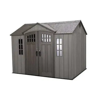 Lifetime 10 Ft x 8 Ft Reinforced Outdoor Storage Shed - Dual-Wall Polyethylene Construction